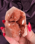 Apricot Nectar Pink Amethyst Druzy Tower - Valerian Gems