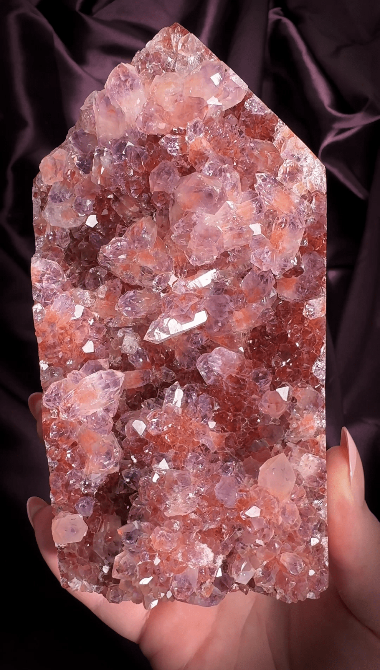 High Grade Terminated Pink Amethyst Tower – Druzy Crystal