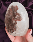 Christmas Sugar Amethyst Egg Dome - natural crystal specimen - Valerian Gems
