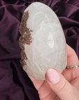 Christmas Sugar Amethyst Egg Dome - natural crystal specimen - Valerian Gems