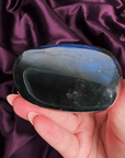 Chunky Sapphire Blue Labradorite Heart - natural crystal specimen - Valerian Gems