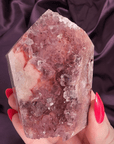 Double Sided Rosé Pink Amethyst Druzy Tower - Valerian Gems