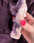 Lavender Moonflower Pink Amethyst Druzy Tower - Valerian Gems