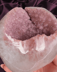 Pink Coral Sugar Amethyst Freeform - natural crystal specimen - Valerian Gems