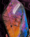 XL rainbow flash labradorite freeform with prism color from Madagascar
