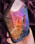 XL rainbow flash labradorite freeform with prism color from Madagascar