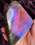 Prismatic Orchid Labradorite with Gradient Flash - natural crystal specimen - Valerian Gems
