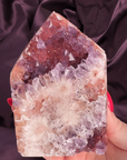 Purple and Red Druzy Pink Amethyst Crystal Tower - Valerian Gems