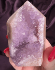 Soft Lavender Pink Amethyst Druzy Tower - Valerian Gems