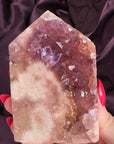 Sunset Glow Pink Amethyst Druzy Tower - Valerian Gems