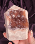 Amber Dusk Pink Amethyst Druzy Tower - Valerian Gems