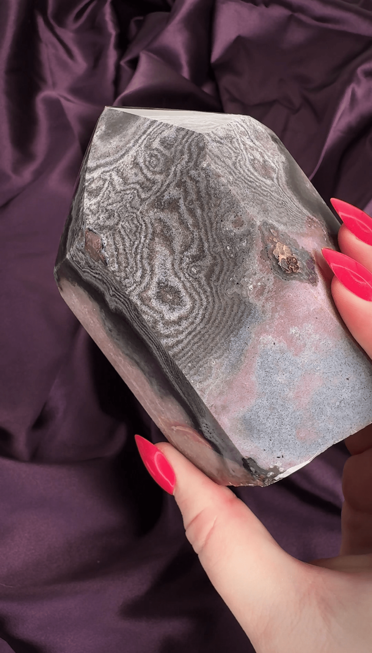 Blush Vortex Pink Amethyst x Agate Druzy Tower - Valerian Gems