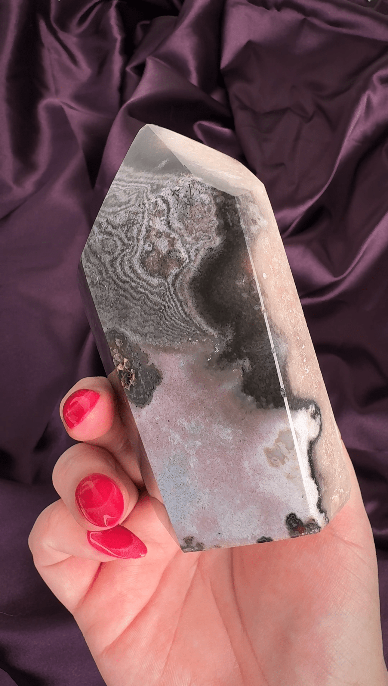 Blush Vortex Pink Amethyst x Agate Druzy Tower - Valerian Gems