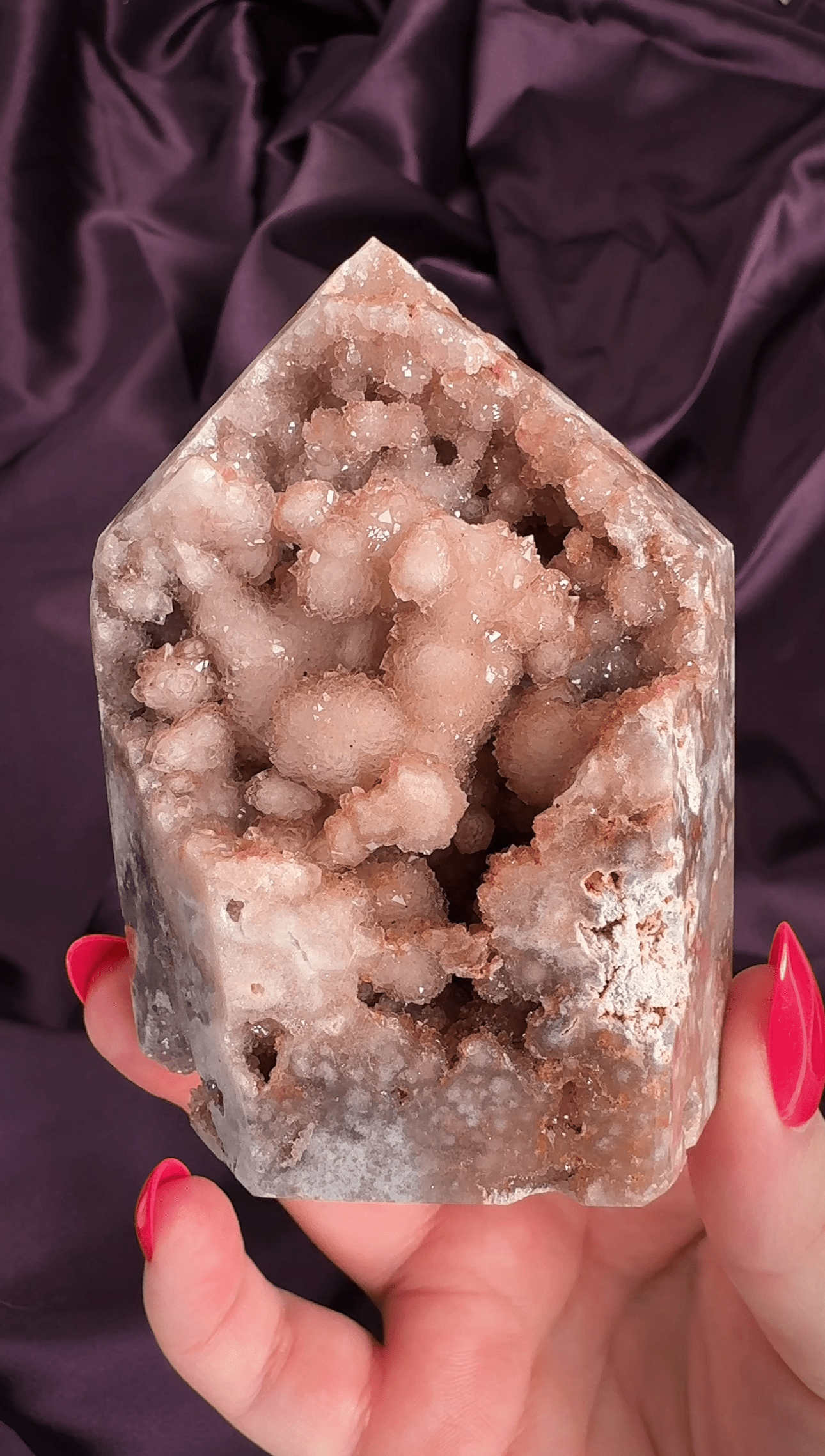 Bubble Druzy Pink Amethyst Tower - Valerian Gems