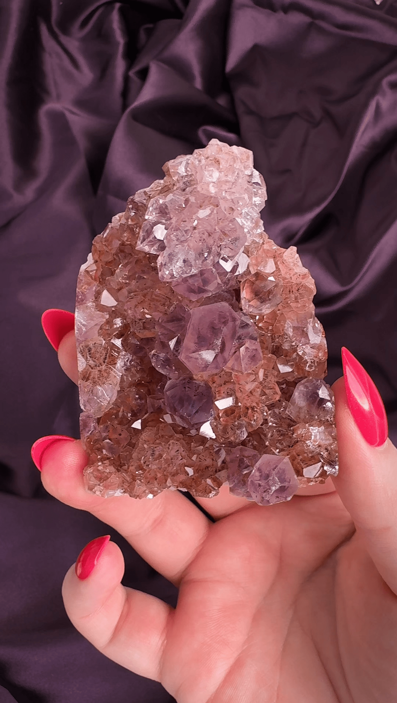 Caramel Pink Amethyst Blossom Tower - Valerian Gems