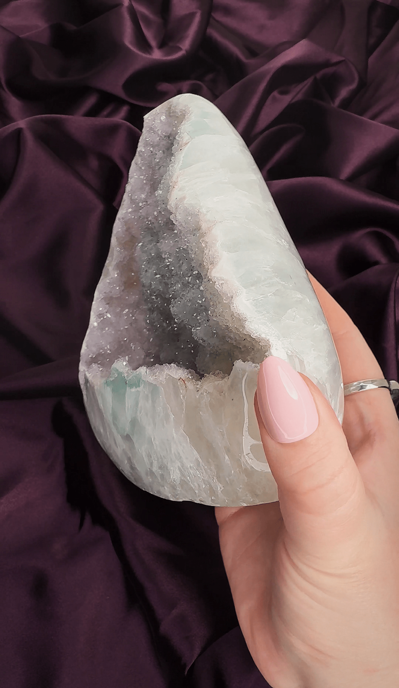 Cotton Candy Sugar Amethyst Freeform - RESERVED - natural crystal specimen - Valerian Gems