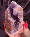 Druzy Cavern Pink Amethyst Tower - Valerian Gems