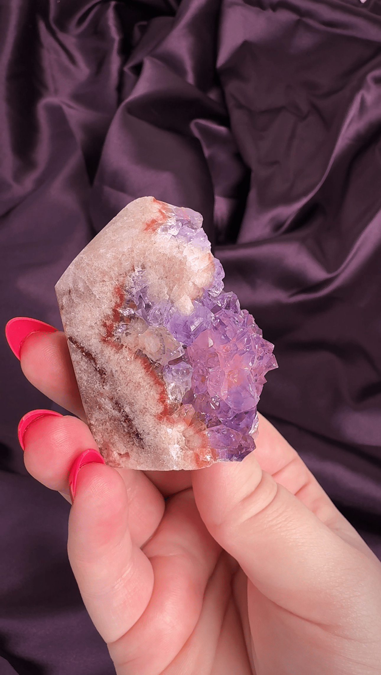 Flower Power Pink Amethyst Druzy Chunk - Valerian Gems