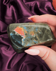 Glowing Horizon Labradorite with Rainbow Flash - natural crystal specimen - Valerian Gems