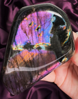 Heliotrope Dusk Labradorite with Rainbow Flash - natural crystal specimen - Valerian Gems