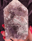 Jasper Vein x Pink Amethyst Druzy Tower - Valerian Gems