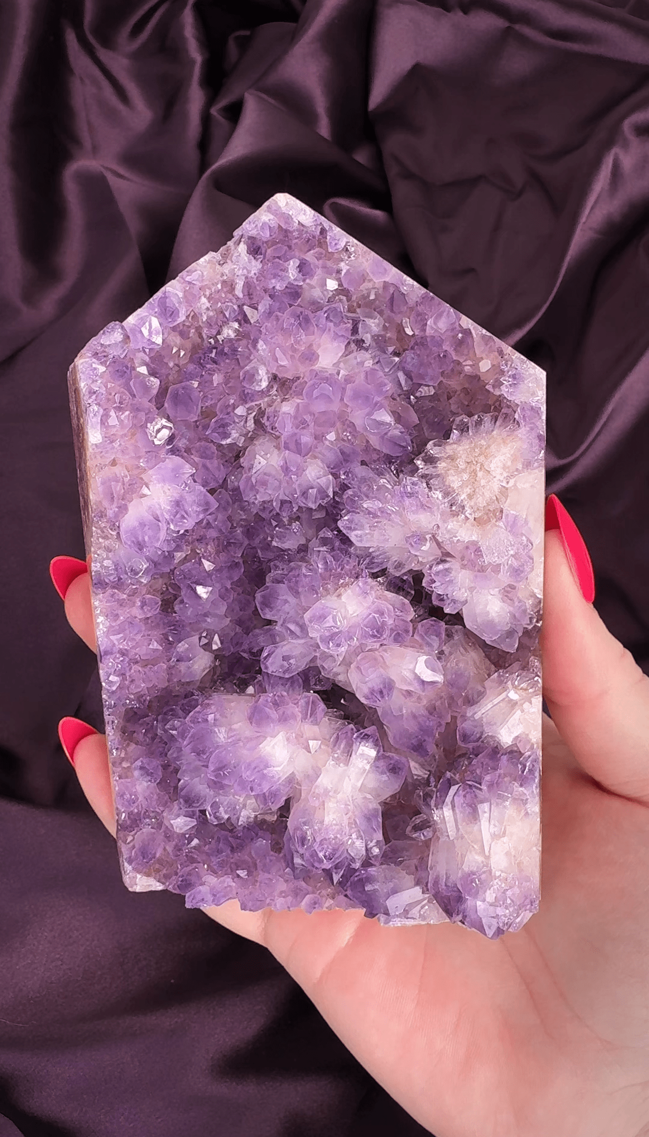 Lavender Moonflower Pink Amethyst Druzy Tower - Valerian Gems