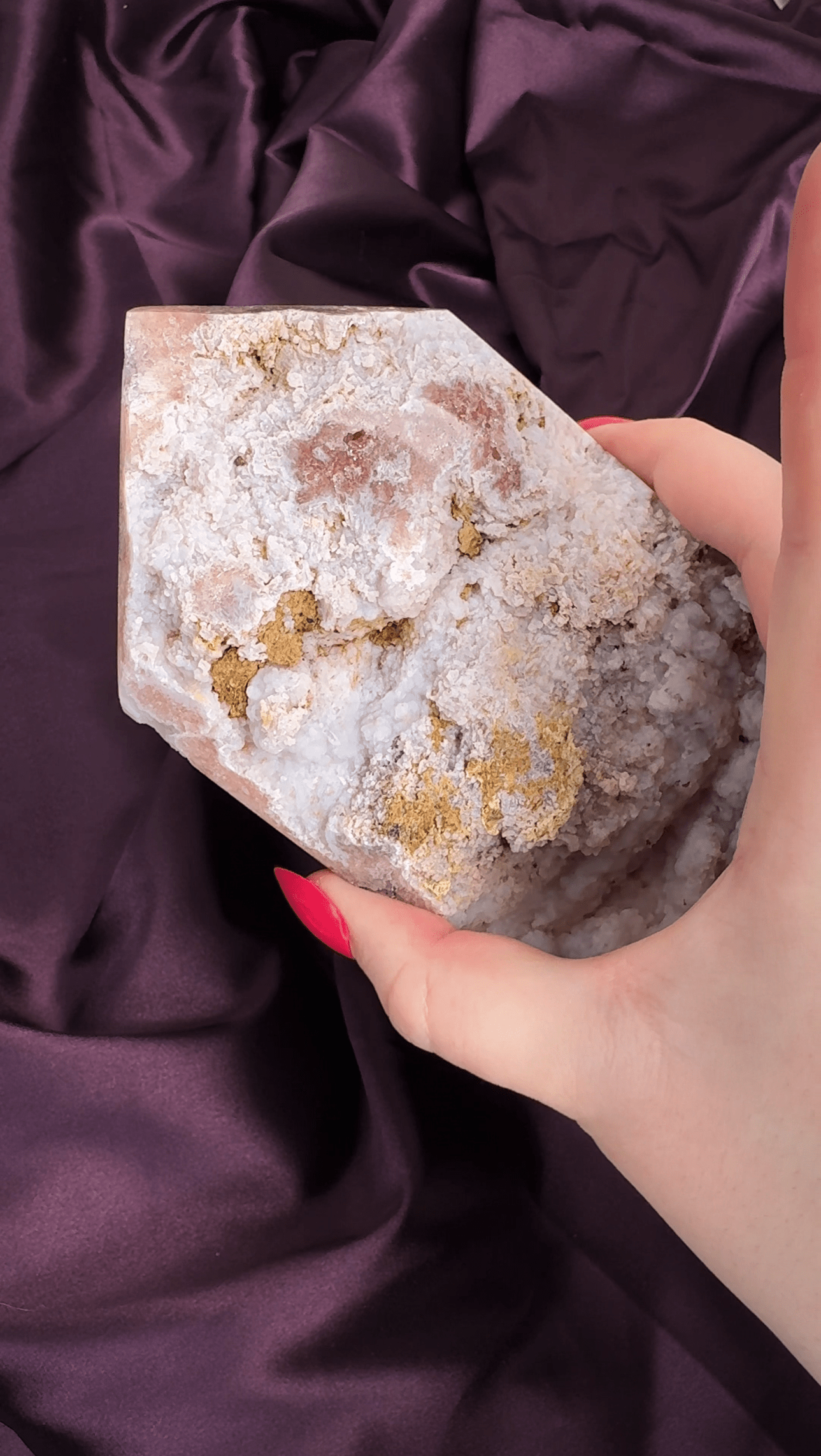 Lavender Moonflower Pink Amethyst Druzy Tower - Valerian Gems