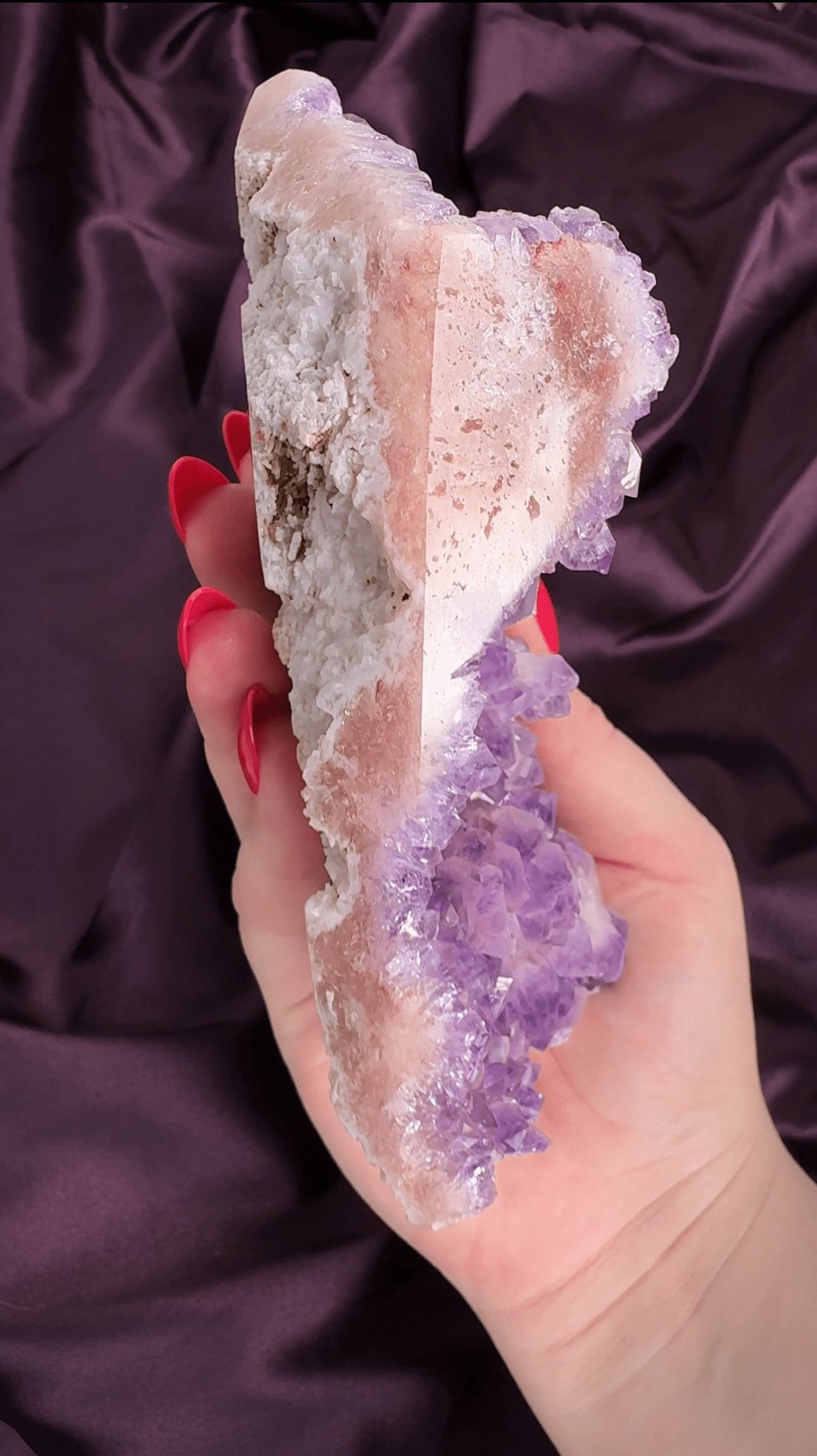 Lavender Moonflower Pink Amethyst Druzy Tower - Valerian Gems