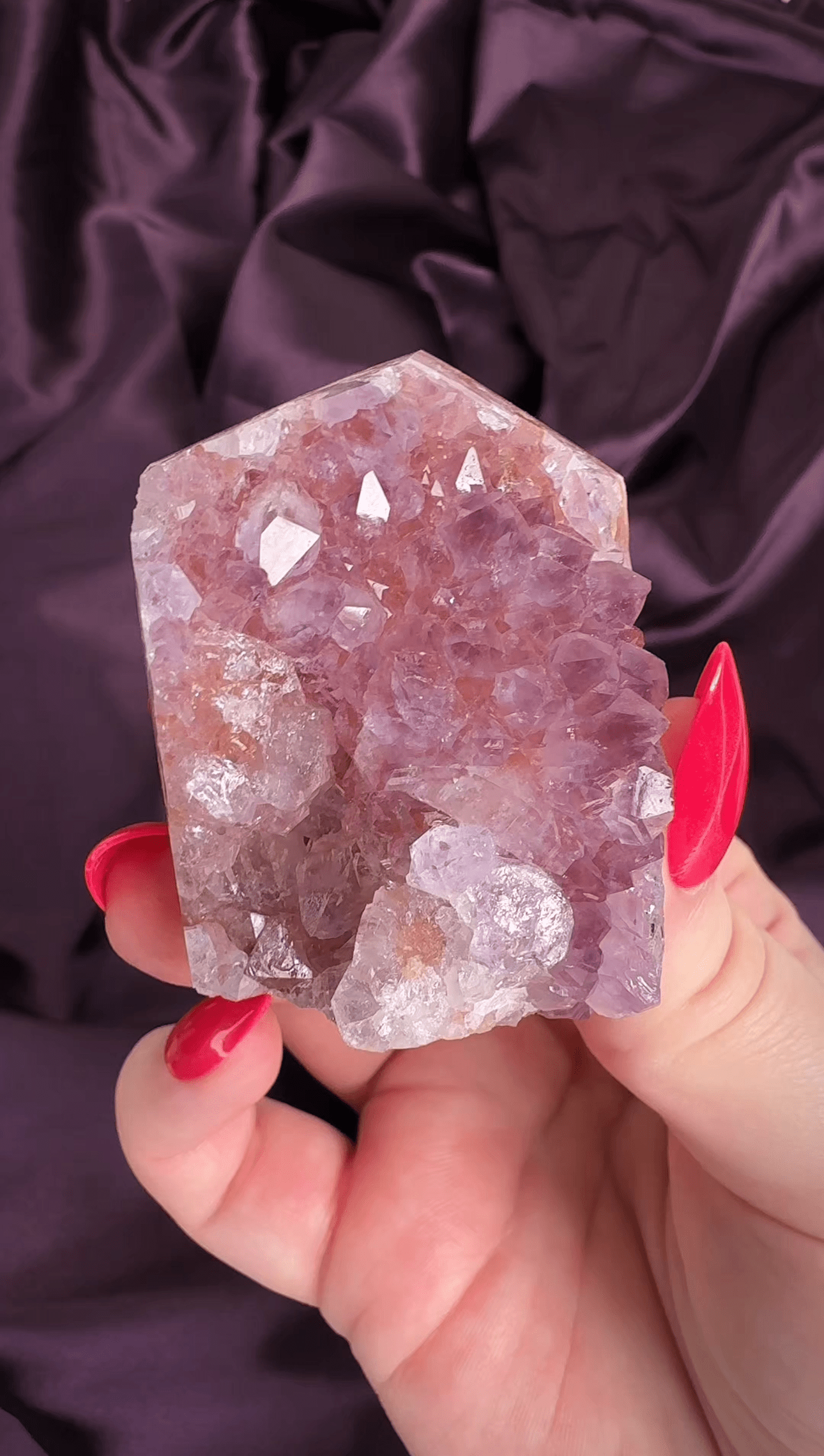 Lilac Kiss Pink Amethyst Druzy Tower - Valerian Gems