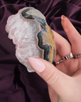 Petal Pink Sugar Amethyst Cutbase - natural crystal specimen - Valerian Gems