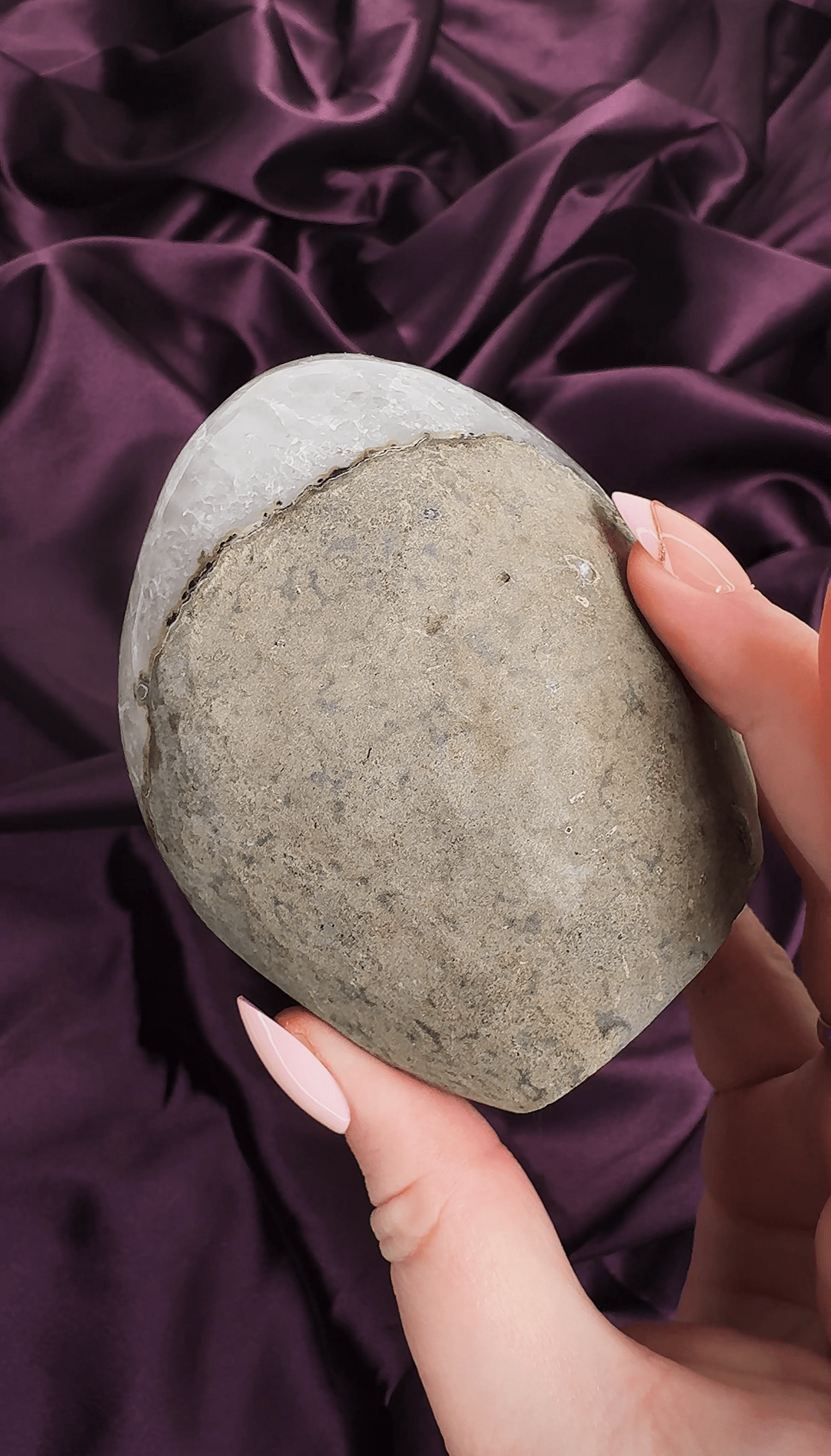 Pink &amp; Green Split Sugar Amethyst Cutbase - natural crystal specimen - Valerian Gems