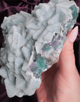 Powder Blue Sugar Fluorite Statement Heart | XL Collector Piece - natural crystal specimen - Valerian Gems