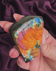 Molten Core Labradorite with Orange Flash