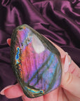 Chromatic Flame Labradorite with Rainbow Flash