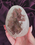 Christmas Sugar Amethyst Egg Dome