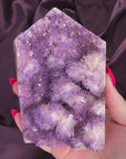 Lavender Moonflower Pink Amethyst Druzy Tower