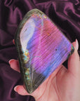Prismatic Orchid Labradorite with Gradient Flash