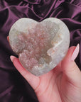 Pink & Green Sugar Amethyst Heart