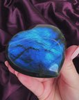 Chunky Sapphire Blue Labradorite Heart