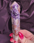 Crimson Vein Pink Amethyst Druzy Tower