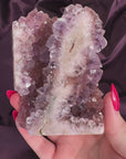 Moody Rift Pink Amethyst Druzy Tower