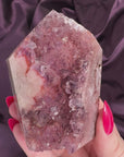 Double Sided Rosé Pink Amethyst Druzy Tower