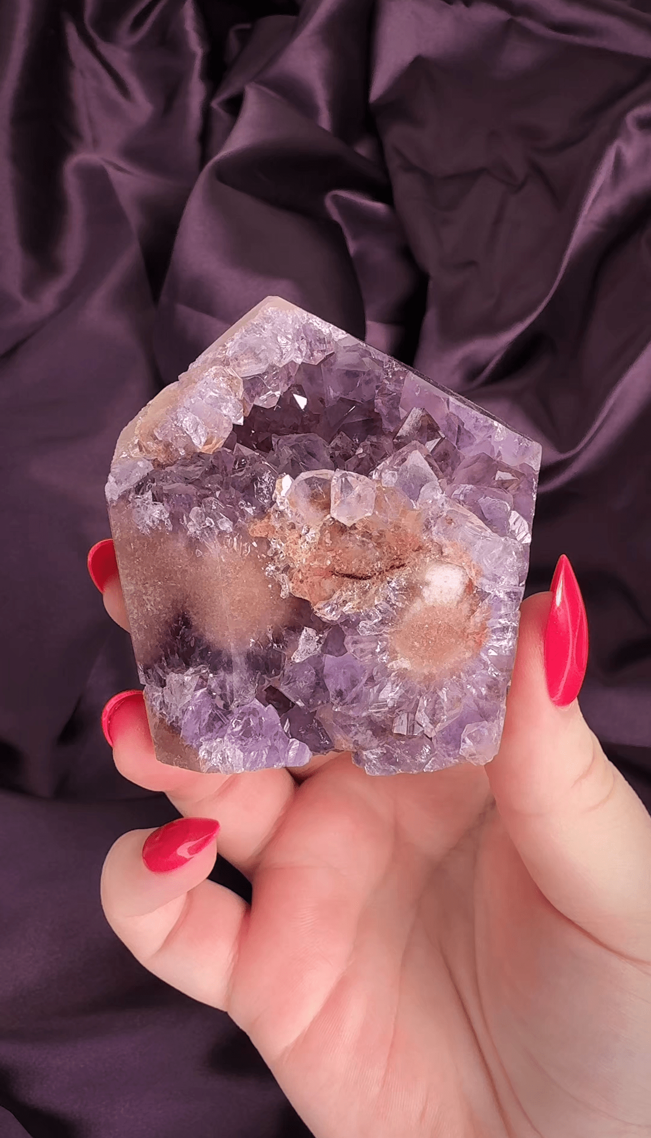 Twin Flower Pink Amethyst Druzy Tower - Valerian Gems