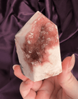 Velvet Coral Pink Amethyst Druzy Tower - Valerian Gems
